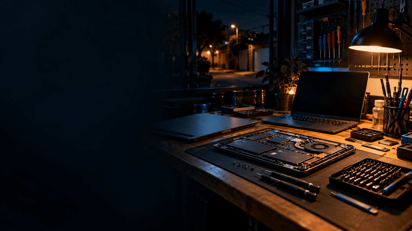 Bancada de manutenção de computador